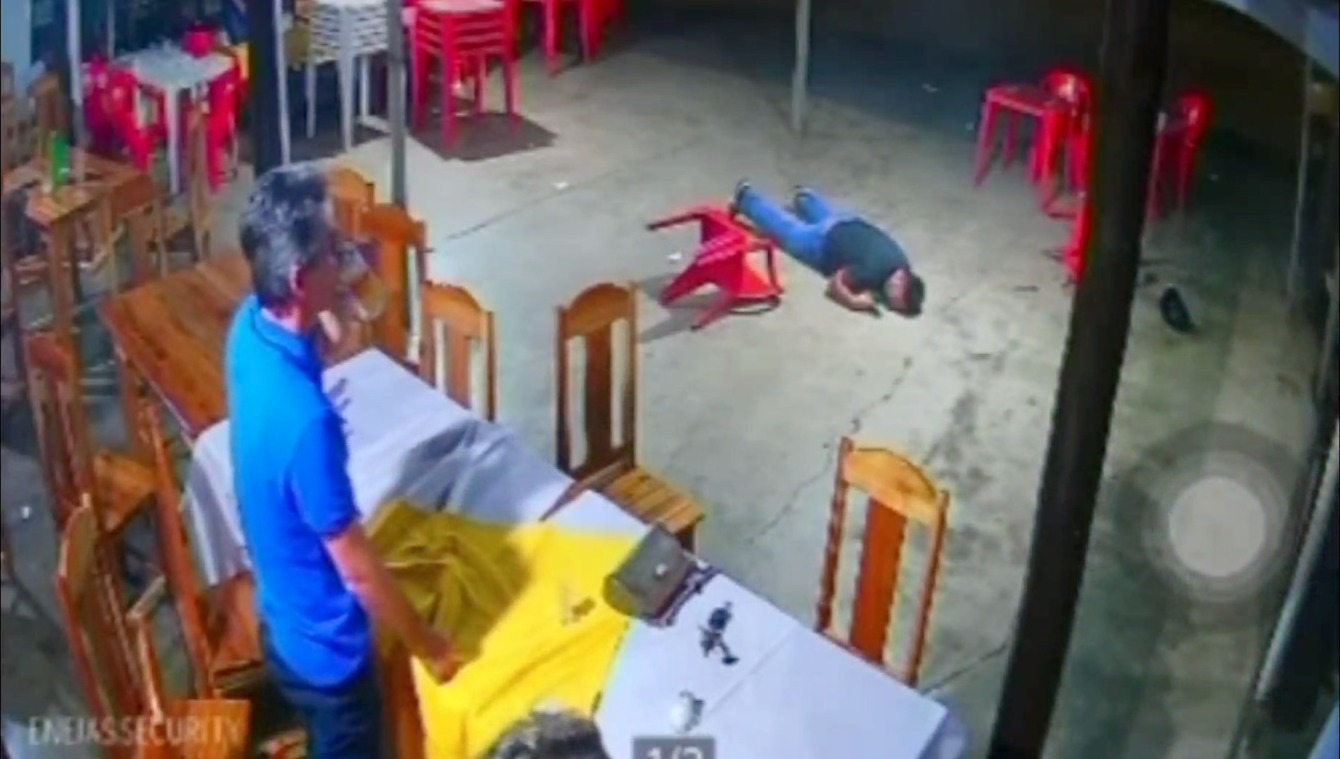 vídeo morto pizzaria