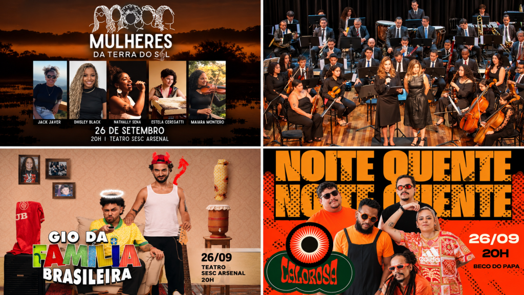 Cuiabá tem programação de shows, música e teatro neste fim de semana